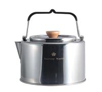 Genérico Bouilloire de camping en acier inoxydable de 1 litre et 5,51 pouces | Antiadhésive | Chaudière à eau extérieure | Marmite de camping portable qui fournit un ajout chaud