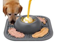 Genérico Boule à lamelles interactive en silicone pour chiens | Tapis à laver avec bol et boule pour petites races moyennes, grandes, nourriture humide liquide, récompenses yaourt quotidien