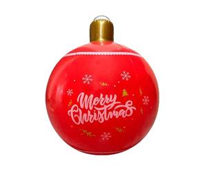 Genérico Boule de Noël gonflable 50 cm | Grande boule décorative imperméable pour usage intérieur et extérieur | Décoration de Noël jardin, patio, bureau, école, boutique, porche ou salle de séjour.