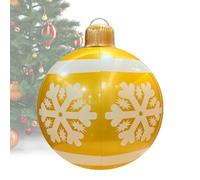 Generico Boule de Noël Gonflable - PVC 19,7 Pouces Ballon Gonflable | Décoration de Noël Imperméable pour Jardin Pelouse Intérieur Cour Bureau Salon École Boutique Fête Ornement