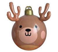Generico Boule de renne gonflable de Noël - Boules de Noël géantes | Décorations saisonnières pour terrasse, cour, chemin scolaire et autres