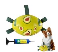 Generico Boule de sport interactive pour chien - Jouet de football, cuir PU résistant | Pour chiens chiots de toutes races, jeu d'activités de formation, course, santé, amusement