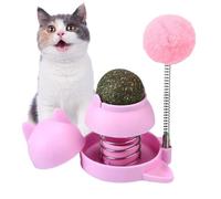 Genérico Boule d'herbe à chat, bulles et boules comestibles en herbe à chat qui se collent au mur - Boules à lécher pour chat pour nettoyer les dents et friandises pour les murs des chats