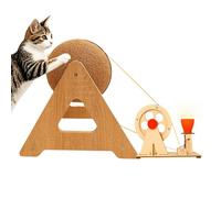 Genérico Boule griffoir pour chats - Boule sisal griffoir | avec lumière LED manuelle interactive jouet chatons s'ennuyer intérieur salon fenêtre famille anniversaire