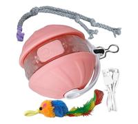 Generico Boule interactive pour chats, jeux automatiques d'enrichissement et d'exercice pour animaux, balle roulante avec évidement obstacles intelligents, pour stimulation mentale et prévention