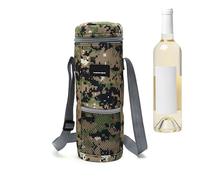 Genérico Boulette à vin - Porte-bouteille individuel | Sacs thermiques portables avec poignée | Tote pliable résistante pour camping | Sac pour bouteilles de voyage, Camouflage, Voir la description