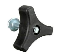 Generico Boulon à vis à bouton de poignée triangle, écrou et boulon d'aile de triangle universel - Boulon à vis à écrou rouillé, pour tondeuses à pelouse, outils de jardin noir, oui