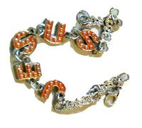 Genérico Bracelet avec message chrétien, design religieux, plaque en métal argenté, réglable, 15 cm, style unisexe