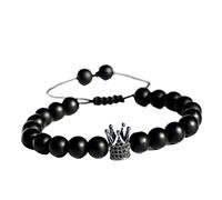 Generico Bracelet couronne travaillé à la main pour couples - Corde réglable pour femmes et hommes