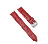 Generico Bracelet de montre en cuir d'autruche exotique ONE MORE STRAP homme femme 18 mm 19 mm 20 mm 21 mm 22 mm rouge bleu noir marron libération rapide vintage classique élégant, 22mm, Cuir, Pas de