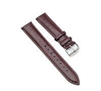 Generico Bracelet de montre en cuir d'autruche exotique ONE MORE STRAP homme femme 18 mm 19 mm 20 mm 21 mm 22 mm rouge bleu noir marron libération rapide vintage classique élégant, 19mm, Cuir, Pas de
