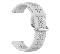 Genérico Bracelet de montre en Silicone, 20mm 22mm, for Forerunner 570 265 55 255, Bracelet de remplacement 4 5 6 Venu 2 3 Sq(White Black,1pcs 22MM)