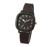 Generico Bracelet de montre en silicone décontracté pour femmes, montre de mode étanche, bracelet en silicone décontracté | Solid Color Waterproof Fashion Watch For Birthday Exams Commuting, noir