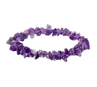 Generico Bracelet élastique énergétique avec pierres puces naturelles protection, équilibre et harmonie spirituelle - puces en cristaux naturels, amulette unisexe