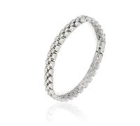 Generico Bracelet en acier avec maille jubilée, couleur argent, style élégant