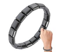 Genérico Bracelet en hématite pour femme | Accessoires avec énergie réglable, bracelet carré en pierre naturelle | Pour anniversaire, Saint-Valentin, Noël, voyage quotidien, travail Papa, mari, petit