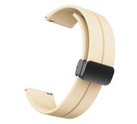 Genérico Bracelet en Silicone à boucle magnétique, 20mm 22mm, for Venu4 3 Sq 2, Forerunner 165 265 570 255 245 55(Beige,1Pcs 22mm)