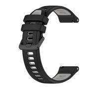 Genérico Bracelet en Silicone de 22mm 20mm, for Forerunner 255 265 245 165, for Active 5/Venu 3, accessoire de remplacement à 2 bandes(White Black,20mm)