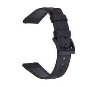 Generico Bracelet hybride en cuir et silicone: look vintage avec résistance moderne, dégagement rapide, 20mm, Acétate, Aucune pierre précieuse.