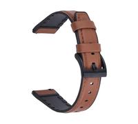 Generico Bracelet hybride en cuir et silicone: look vintage avec résistance moderne, dégagement rapide, 20mm, Acétate, Aucune pierre précieuse.