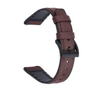 Generico Bracelet hybride en cuir et silicone: look vintage avec résistance moderne, dégagement rapide, 22mm, Acétate, Aucune pierre précieuse.