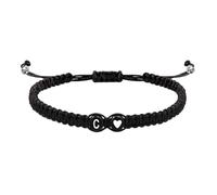Genérico Bracelet Initial pour femme | Pärchen Armbänder mit Herz | Verstellbares Herren Initial Armband | Bracelet Lettre Initiale | Bracciale Initiale Coppia | Bracelet Initiales | For Boys Girls