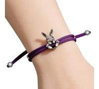 Genérico Bracelet Lapin | Jolis bijoux réglables | Bracelet en corde avec breloques pour homme, pour garçons et filles, femmes, adultes, printemps, Pâques, anniversaire, vacances, cadeau pour