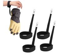 Generico Bracelet pour gants de ski - anti-perte 4 pièces - sangle porte-gants de ski, pour hommes, femmes, adolescents, adultes, skieurs de Snowboard, marche camping