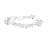 Generico Bracelet puce bracelet pierre véritable naturelle, 8 centimeters, Cristal de roche - quartz hyalin