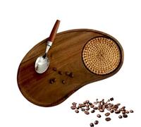 Generico Breakfast - Wooden Coffee Table, Decorative Serving Boards | Home, Living Room, Table, Cafe, Patio | Lunch, Snack, Afternoon Tea, Party, Portable, Durable, Stylish