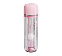Genérico Brosse à dents de voyage : boîte de support de poudre papale imperméable | Conteneur multifonction pour plier, dentifrice, cosmétiques | Accessoire compact pour maison, bureau, pays, rose