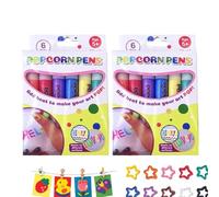 Genérico Bubble Brush - Outil de peinture de 12,7 cm | Stylo d'art - Popcorn 3D DIY Imprimés Dessins Vibrant Designs for Kids Painting Crafts Easy Use with Hair Dryer or Heater