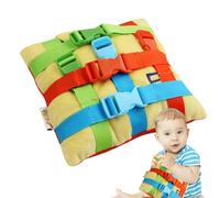 Generico Buckle Pillow, 20 x 20 cm/7,87 x 7,87 pouces Plush Buckle Doll, Educational Learning Toys For Fine Motor Basic Skill Travel, Party Favors
