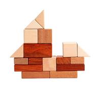 Generico Building Building en Bois - Jouets Éducatifs, Jeu D'empilement Classique pour Les De 5-7 Garçons Filles, Jouet d'apprentissage pour Le Développement De La Petite Enfance, Cadeau