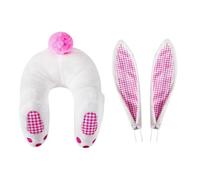 Genérico Bunny Butt Wreath Kit | 11,6 pouces Easter Bunny Butt Ears Attachment Set | ABS Mignon Dessin animé Lapin Decor Farmhouse Spring Easter Wreath Accent for Window Porch Door Wall