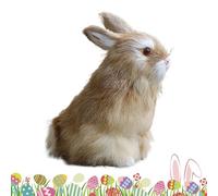 Generico Bunny Plush - Mon Jouet Lapin Réaliste | Simulation Bunny Home Toy | Jouet De Figurine En Peluche Interactive | Lapin Retour Bedie Cuir Punsh Chez Pa Schtroumpfs