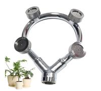 Genérico Buse de tuyau poreuse : buse de brumisation annulaire, accessoire d'arrosage de jardin, pulvérisateur en acier inoxydable, configurations de pulvérisation personnalisables, attribut DIS