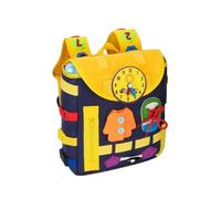 Genérico Busy Bag Sac à dos d'apprentissage éducatif pour | Sac à dos d'activités en feutre créatif avec fermetures, jouet de développement interactif pour les voyages préscolaires, voiture