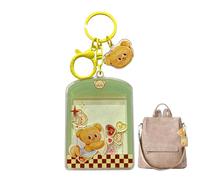 Generico Butter Bear Keychain, Cute Bear Keychain, Acrylic Floating Butter Animal Bag Key Rings Liquid Floating Keychains Accessories for Kids, Children, Toddler, Girls, and Boys, jaune,