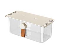 Genérico Caa Tiroir coulissant transparent 9,2 x 8,1 x 8 cm avec adhésif | Organisation maison, bureau, cuisine et école pour stylos, papeterie et cosmétiques