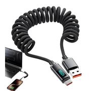 Genérico Câble chargeur type C, charge rapide 120 W, câble renforcé - Cordon USB C avec écran numérique de 0,9 m pour une utilisation en entreprise, maison, ordinateur portable, horloge, tablette