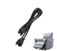 Genérico Câble d'alimentation de remplacement | Rallonge de 2 mètres pour fauteuil incliné | Câble de rechange universel pour fauteuils électriques | Accessoire sûr et robuste pour le bureau à