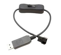 Generico Câble d'alimentation pour ventilateur d'ordinateur - 5 V à 12 V - Câble adaptateur de ventilateur optimisé - Câble adaptateur d'alimentation avec commutateur pour une efficacité de