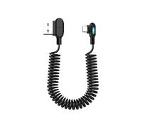 Genérico Câble de charge enroulé, rétractable lumineux, câble de charge rapide avec lumière - Pour remorque véhicule récréatif camion Sedan Pickup Hommes Femmes Fils Fille Famille Amis