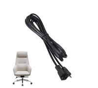 Genérico Câble d'extension pour fauteuil inclinable : câble d'alimentation de 2 m, connecteur mâle à femelle, adaptateur pour chaise électrique | Conception d'isolation durable, alimentation