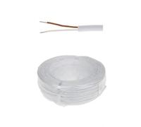 Generico Câble téléphonique 100 m deux fils rigide 0,5 mm - RJ11 ou RJ45 mâle à mâle - Résistant à la Chaleur - Blanc - 1 unité