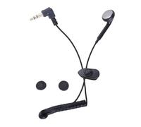 Genérico Câble unique : oreillette simple fil à ressort, casque mono de 3,5 mm | Prises condamnées avec isolation sonore, câblage stéréo, casque avec câble avec cordon