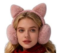 Genérico Cache-oreilles d'hiver - Protection avec motif d'ours pliable et anti-vent | Cache-oreilles chauds pour climats froids - Pour courir, dormir, ski et temps neigeux, rose, Consulte la