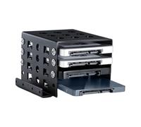 Generico Caddy pour montage sur - de conversion pour stockage en métal de 5,12 pouces, rack pour support de lecteur de 2,5 à 3,5 pouces, plateau d'extension empilable avec de fixation