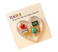 Generico Cadeau souvenir pour enseignant | Souvenir en forme de cœur avec carte | Petits cadeaux de remerciement pour l'école, les cours, la remise de diplôme, Noël et anniversaire - Pour étudiants